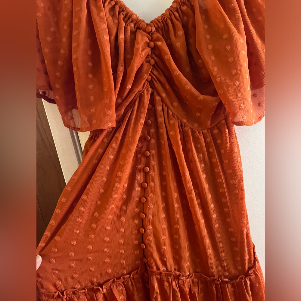 Anthropologie Ruched Tiered Dress - Picture 4 of 10